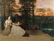 Gustave Courbet Lady on the Terrace oil painting on canvas